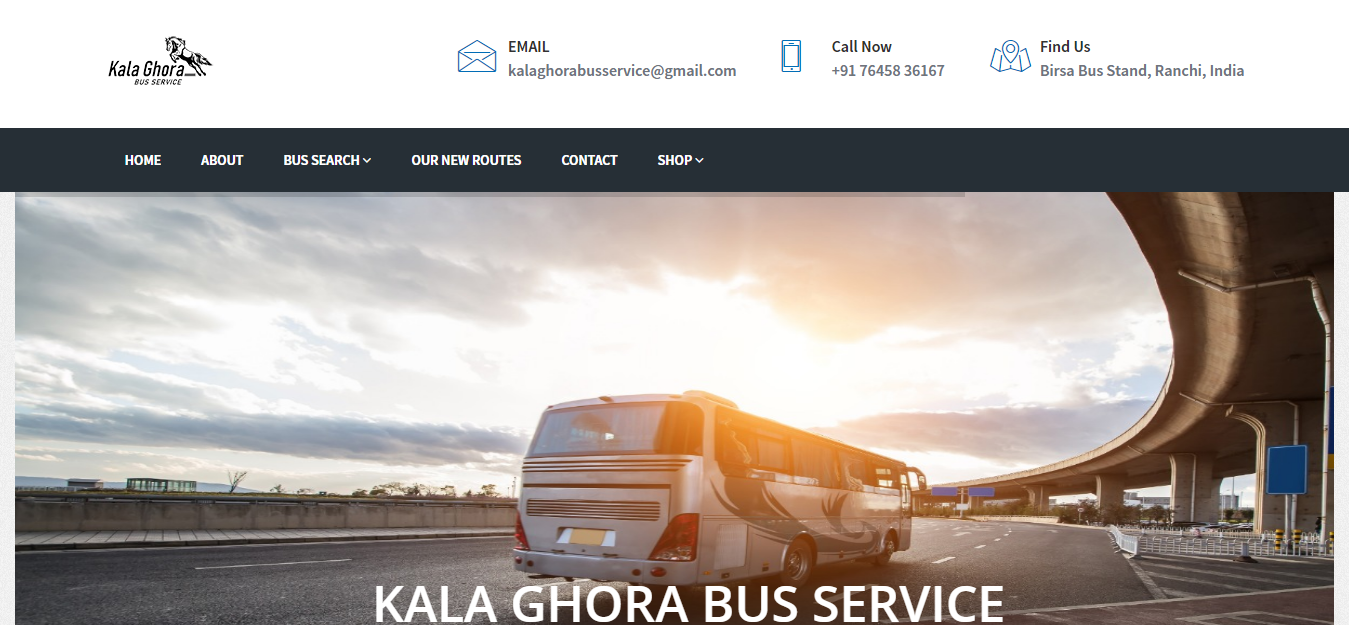 Go to KalaGhora Bus Service – The Best Online Ticket Booking Service in Ranchi!